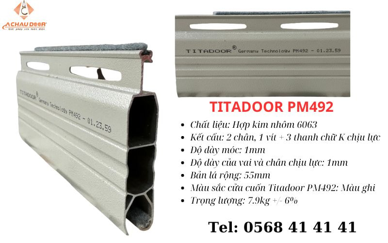 Cửa Cuốn Đức Titadoor PM 492A chất lượng an toàn giá tốt