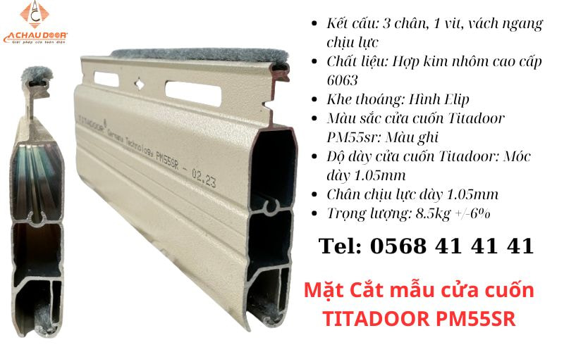 Cửa Cuốn Đức Titadoor PM55SR Khe Thoáng Bền Đẹp Giá Tốt