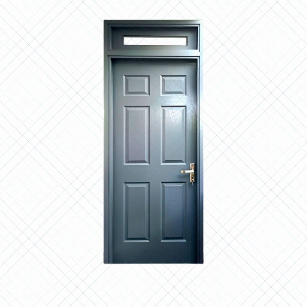Cửa gỗ HDF HB.4A-C3 ô kính, bền đẹp, giá tốt, giao nhanh 