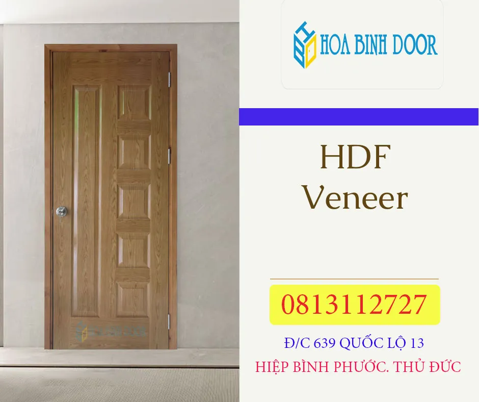 Cửa gỗ HDF Veneer 6B Ash bền đẹp giá tốt sale ưu đãi