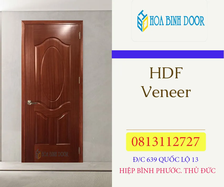 Cửa gỗ HDF Veneer 3A Xoan Đào bền đẹp giá tốt