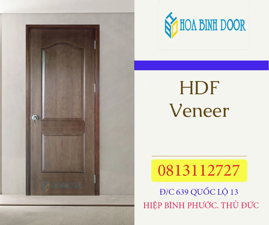 Phân phối Cửa gỗ công nghiệp HDF Veneer – 2A Nâu  giá tốt