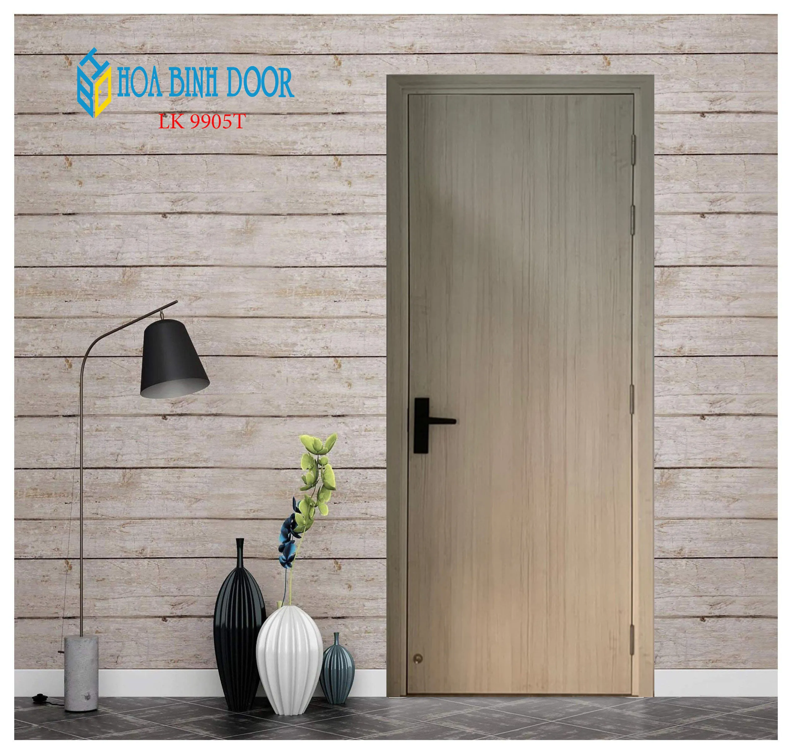 Giá cửa gỗ MDF phủ laminate HB.P-LK9905T bền đẹp chống ẩm