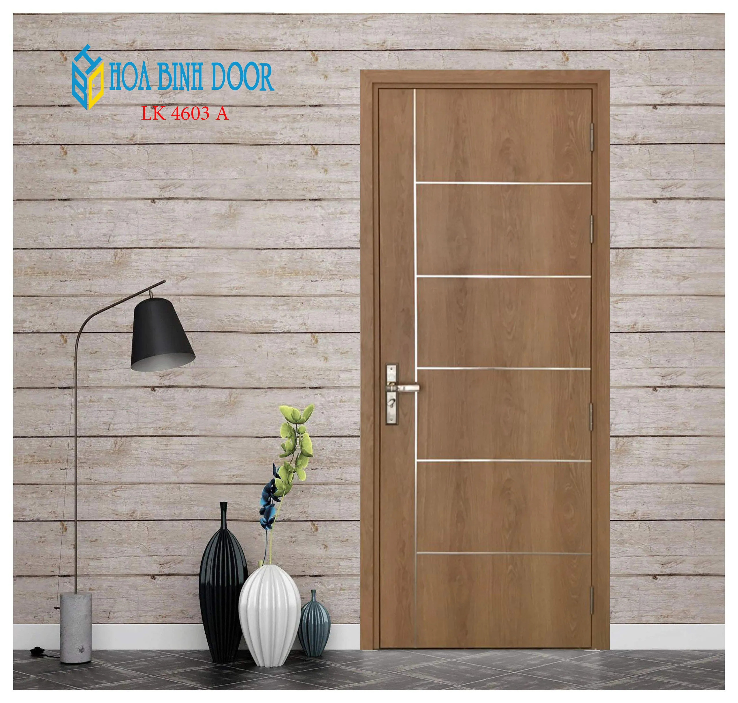 Cửa gỗ MDF phủ laminate HB.P-LK4603A bền đẹp giá tốt