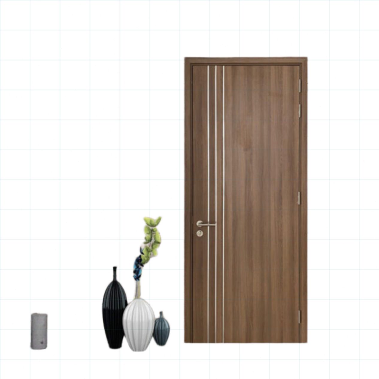 Cửa gỗ MDF phủ melamine HB.PN3-416EV bền đẹp giá tốt 
