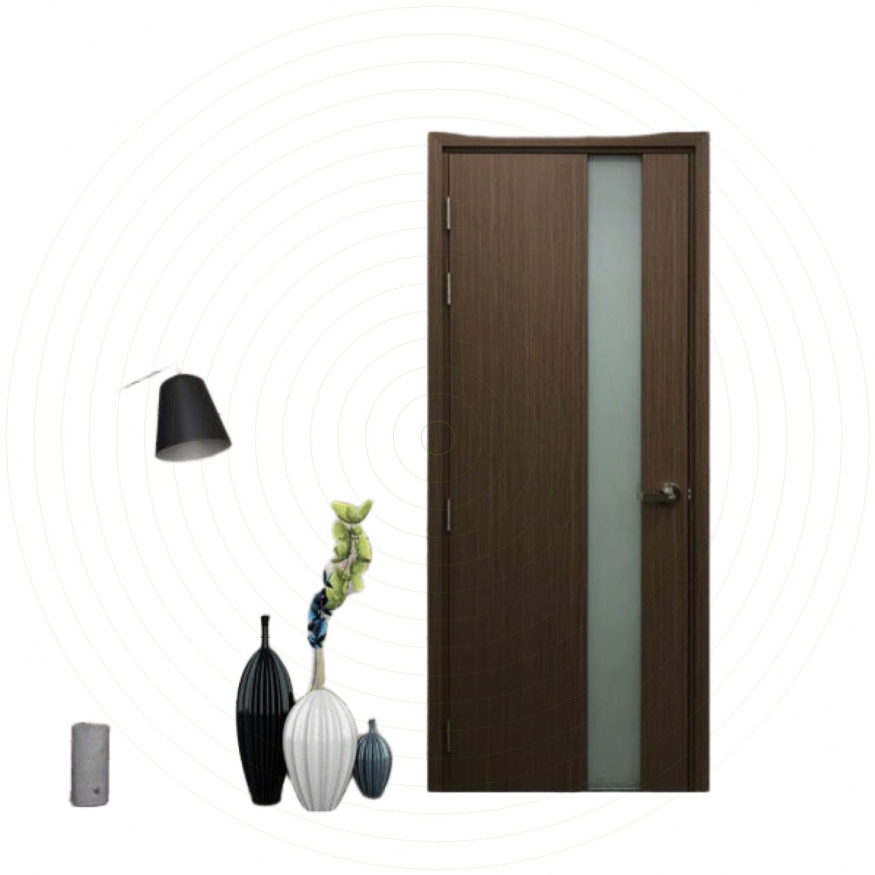 Cửa gỗ MDF phủ Melamine HB.PK-640WN bền đẹp, giá tốt 