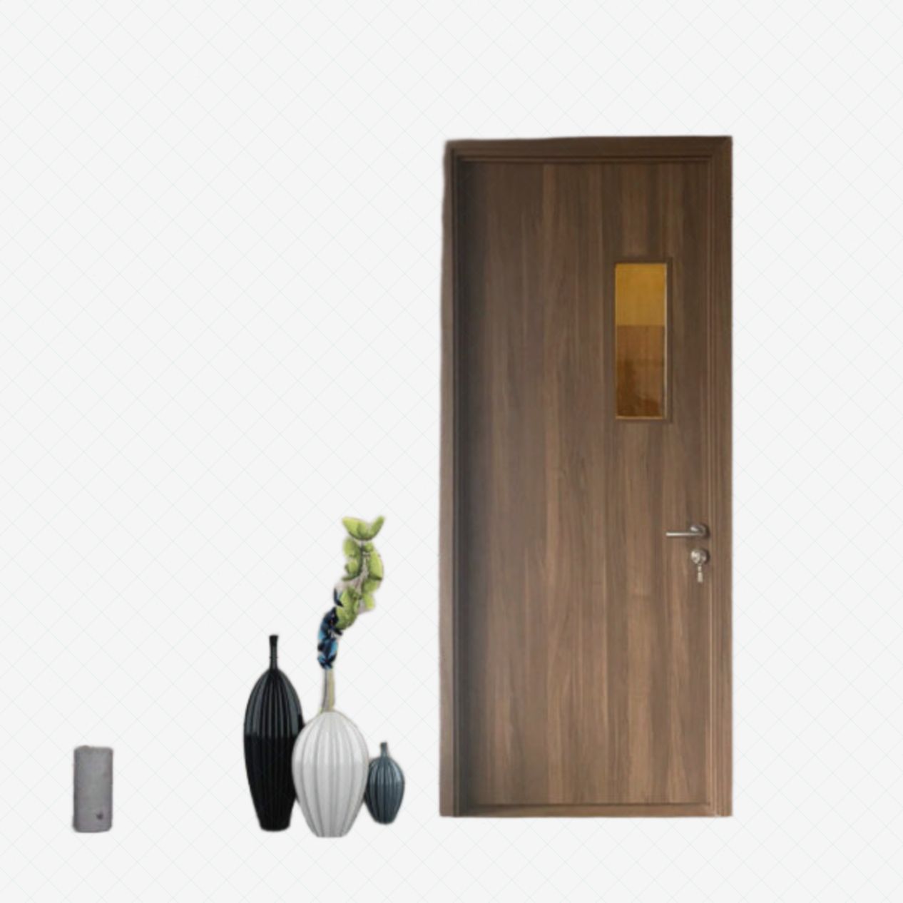 Cửa gỗ MDF phủ melamine HB.PK-612EV bền đẹp giá tốt 