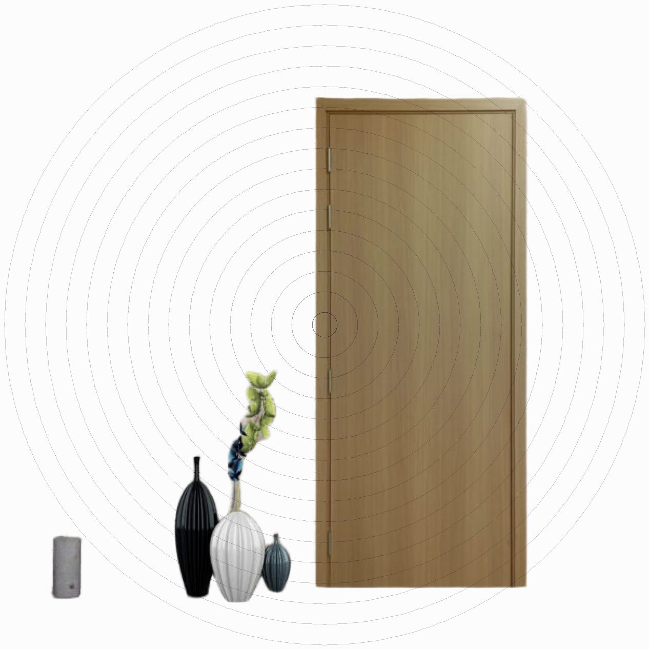 Cửa gỗ MDF phủ melamine HB.P-610RM bền đẹp giá tốt 