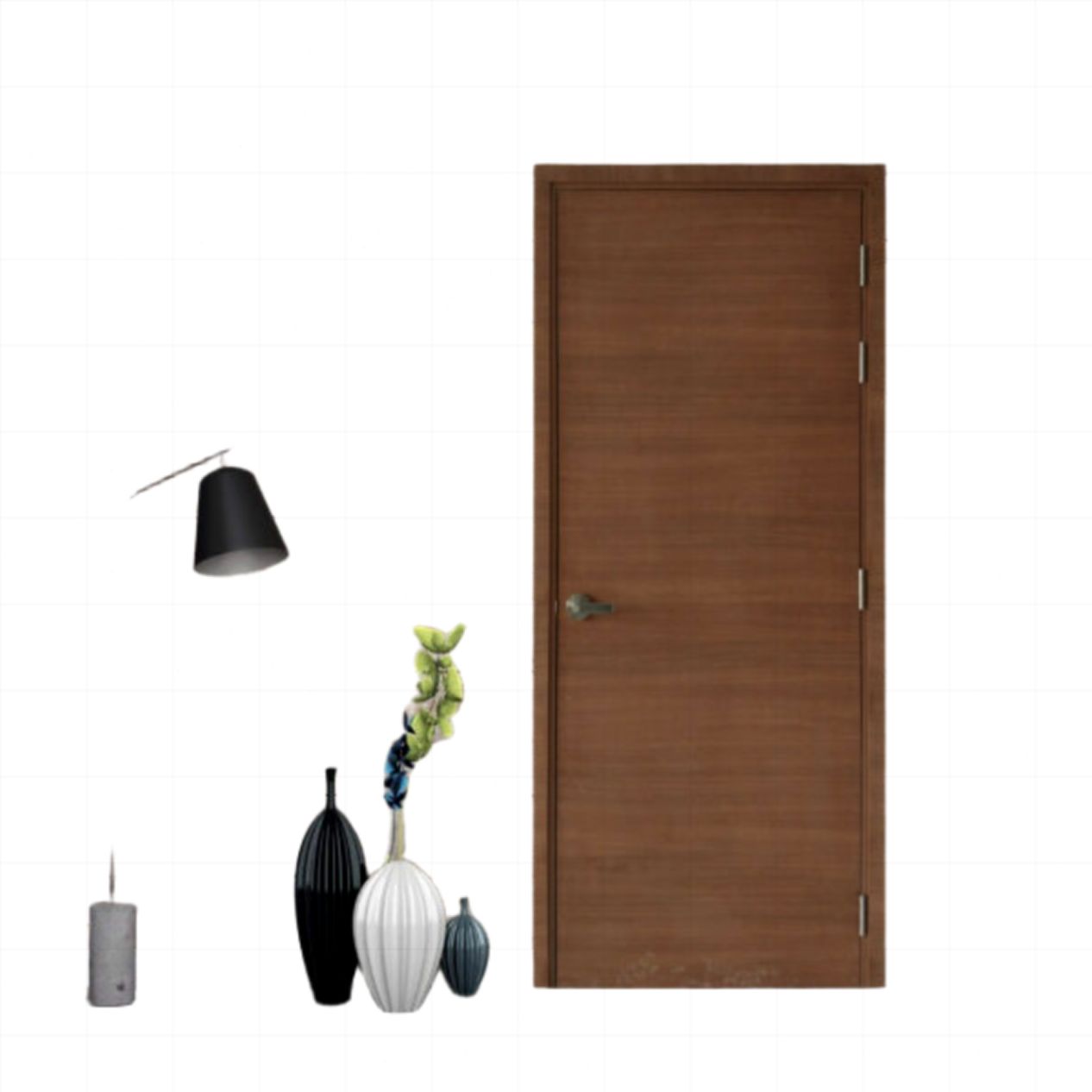 Cửa gỗ MDF phủ melamine HB.P-514MM bền đẹp giá tốt 