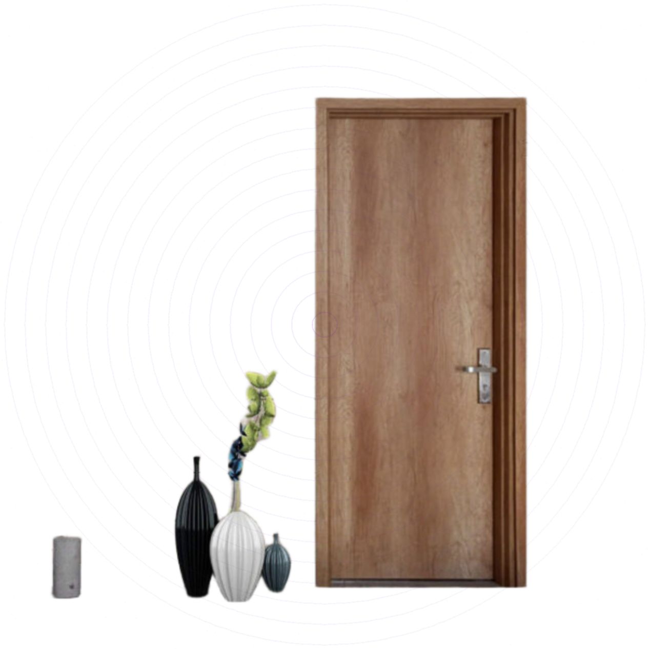 Cửa gỗ MDF phủ Melamine HB.P-445RL bền đẹp sang trọng 