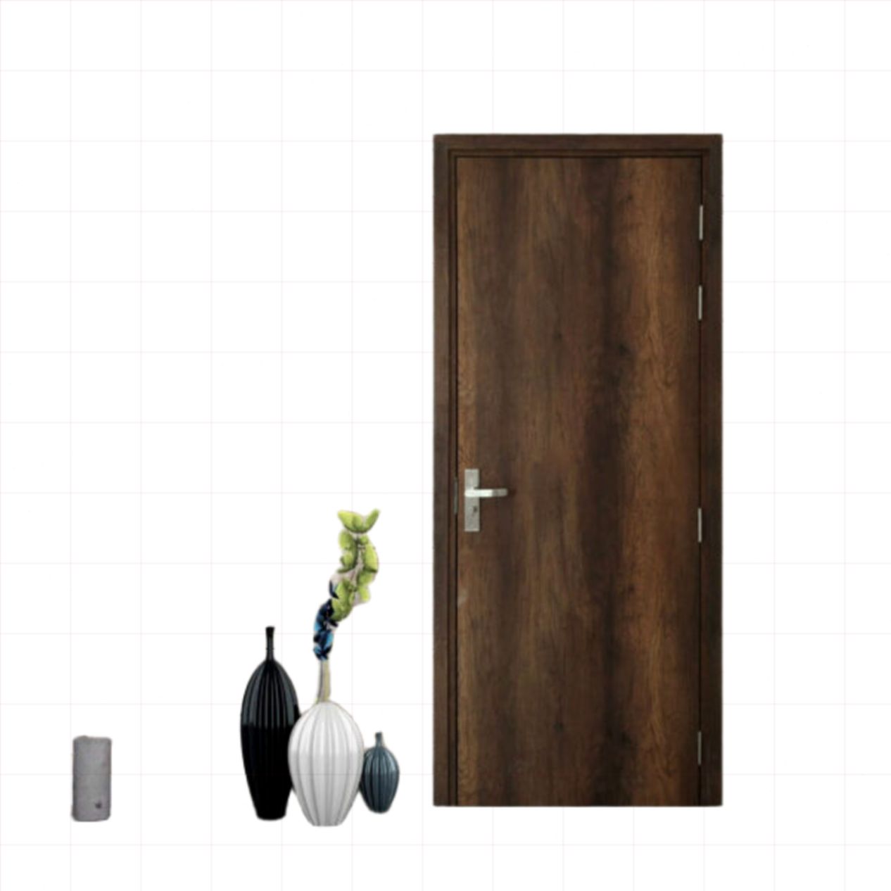 Cửa gỗ MDF phủ melamine HB.P-444RL bền đẹp giá tốt 
