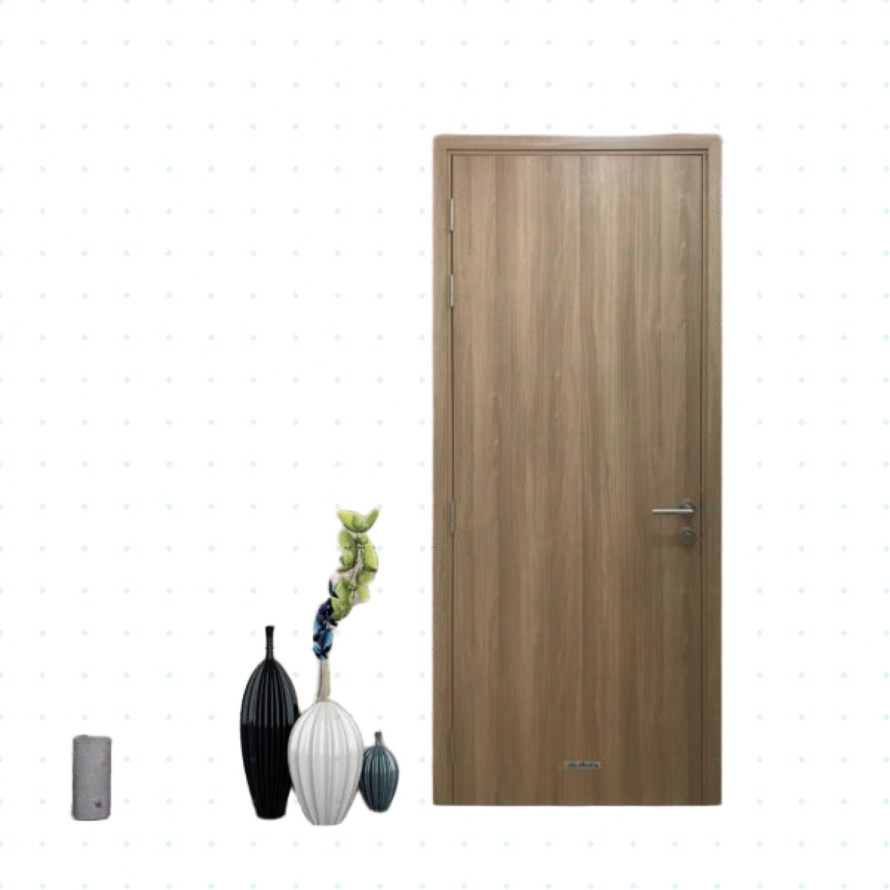 Cửa gỗ MDF phủ melamine HB.P-404PL bền đẹp, giá tốt 
