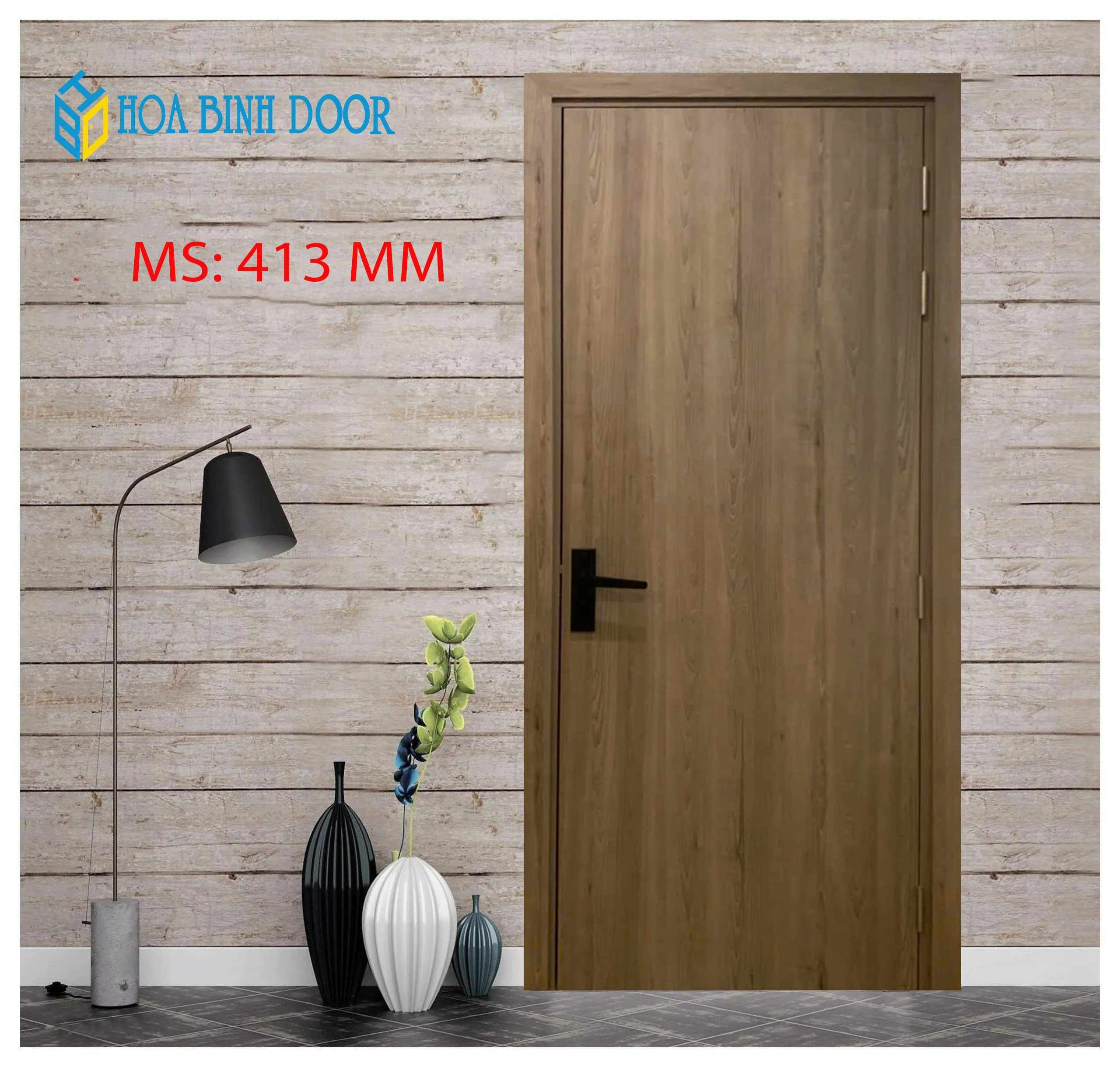 Cửa gỗ công nghiệp An Cường MS 413MM đẹp bền giá tốt