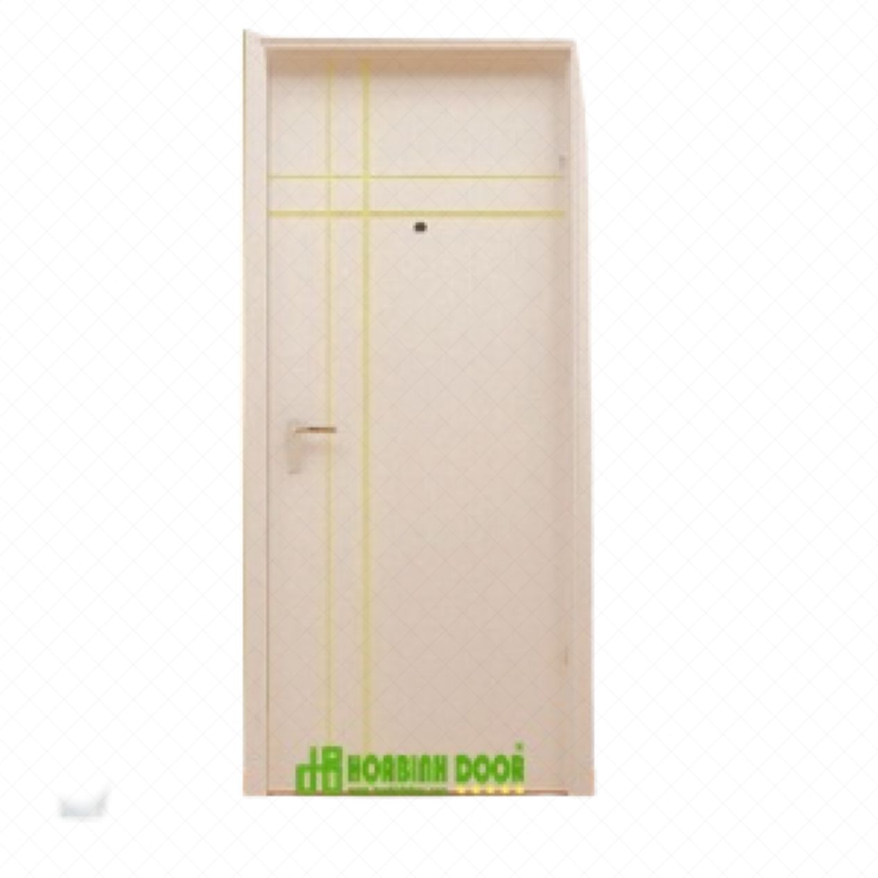 Cửa gỗ MDF phủ veneer KD.P1R4B chất lượng bền đẹp giá tốt 