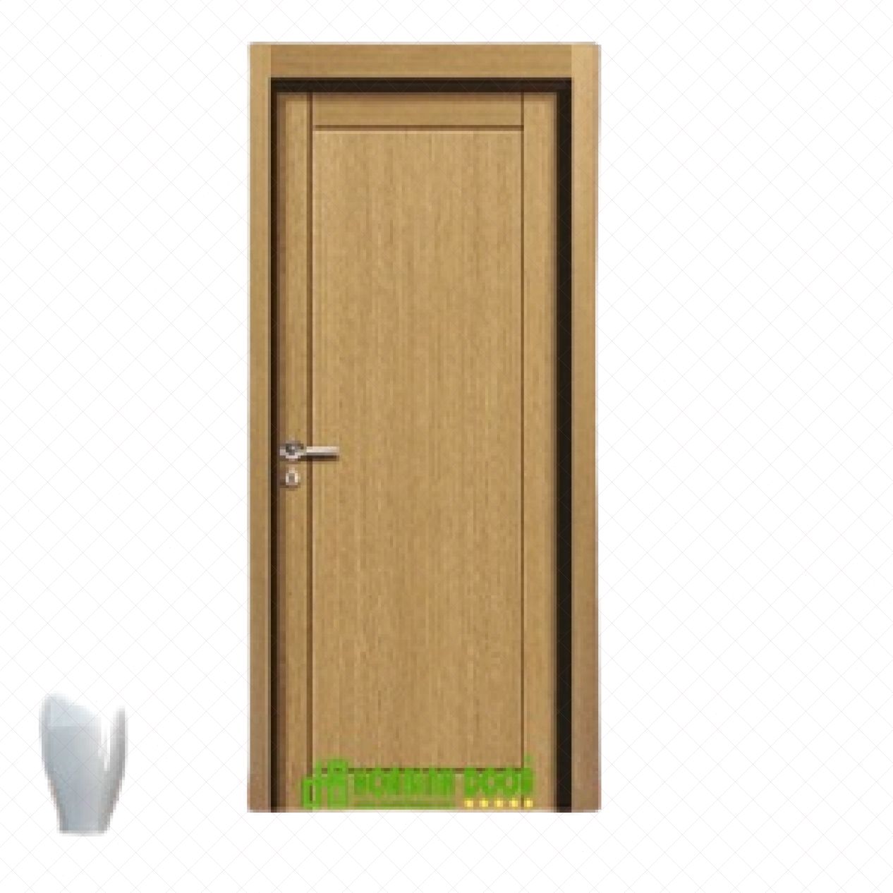 Cửa gỗ MDF phủ veneer bền đẹp giá rẻ KD.P1R4 