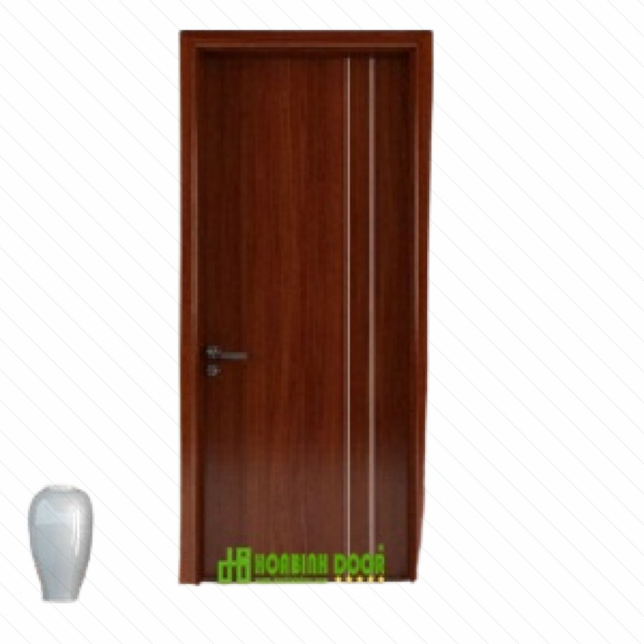 Cửa gỗ MDF phủ veneer KD.P1R2D chất lượng ưu đãi giá tốt 
