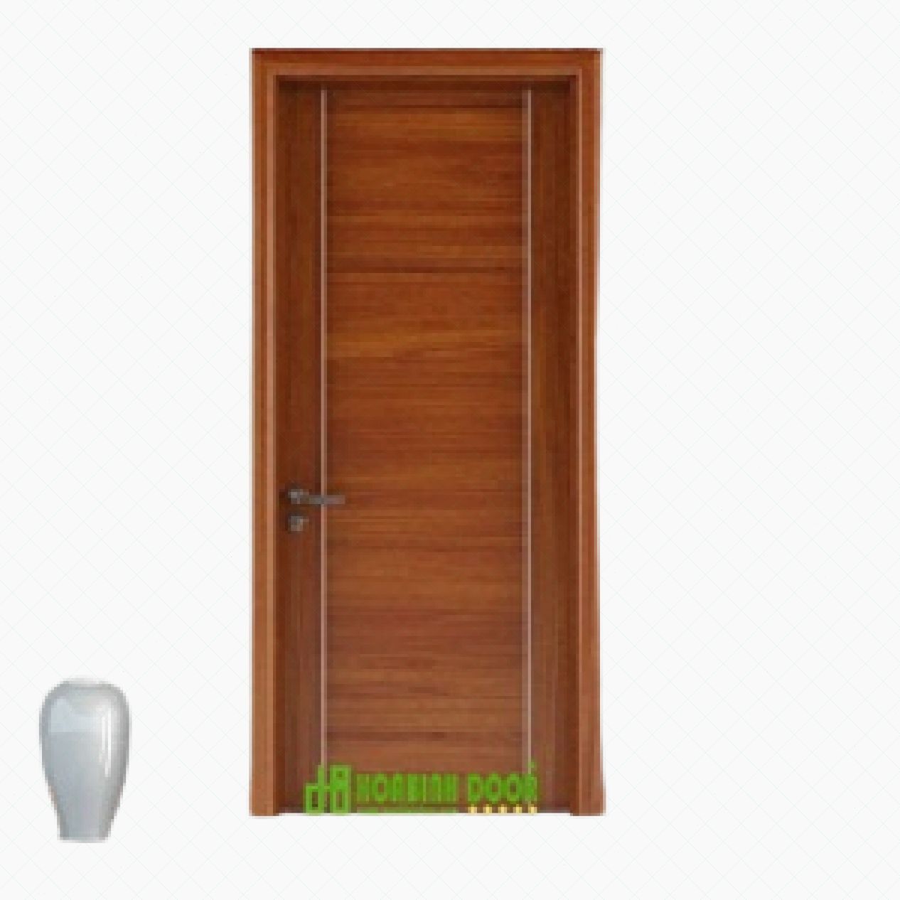 Cửa gỗ MDF phủ veneer KD.P1R2B giá tốt bền đẹp tiện lợi 