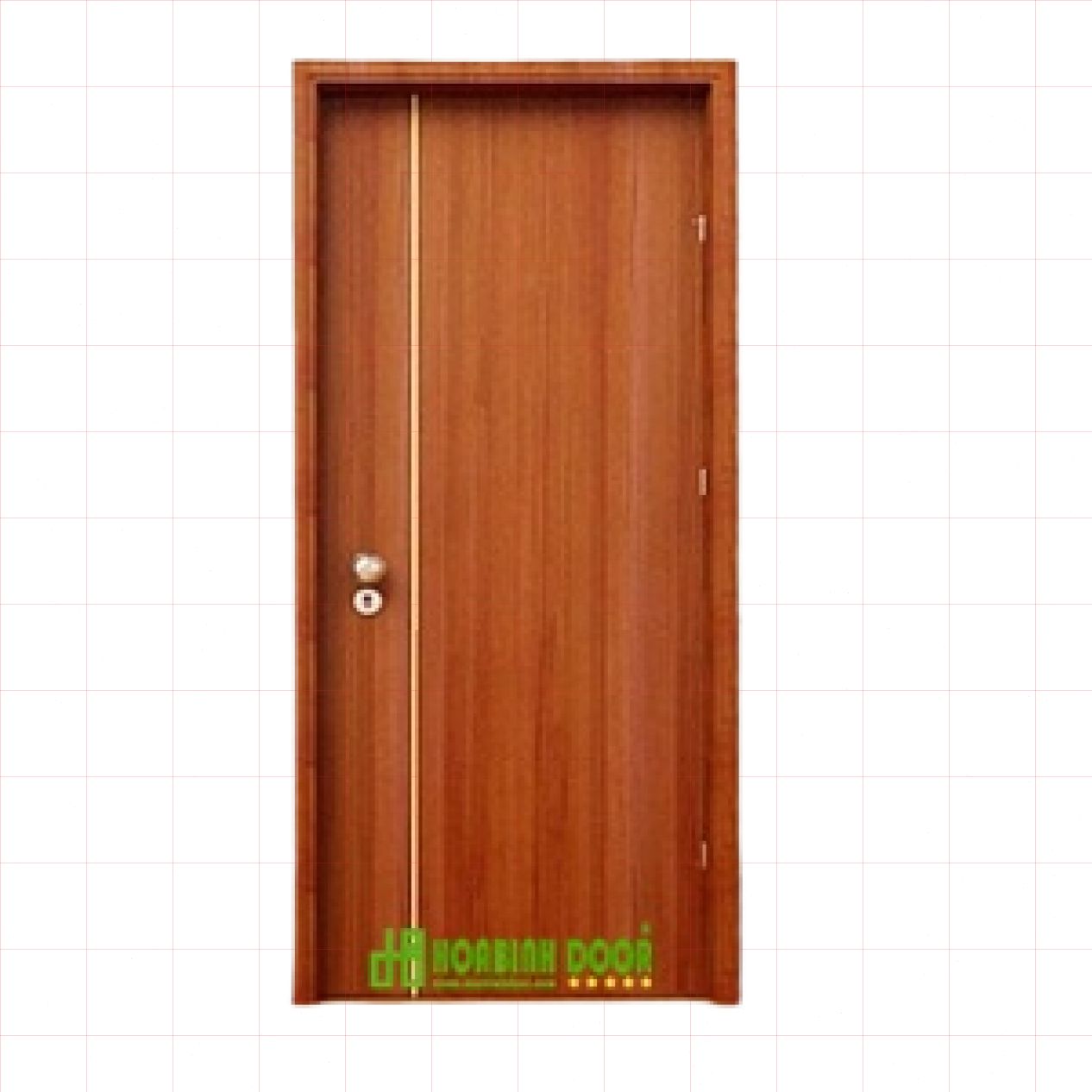 Cửa gỗ MDF phủ veneer KD.P1R1A bền đẹp sang trọng giá tốt 