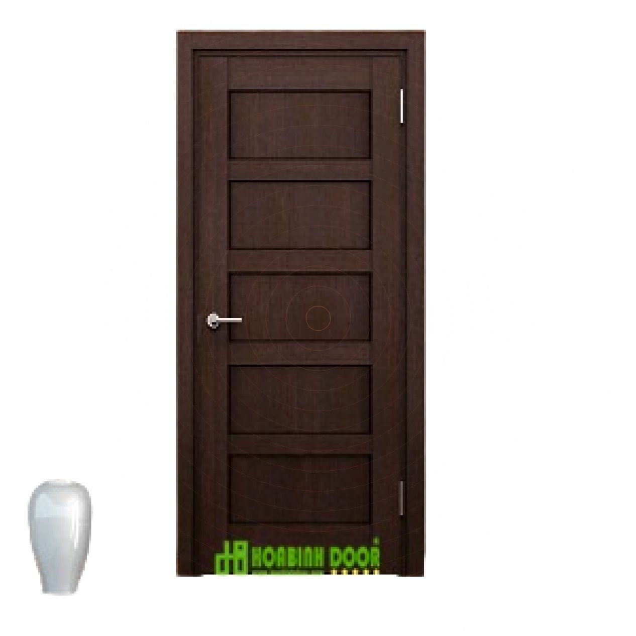 cửa gỗ MDF phủ veneer KD.P1GL5 bền đẹp giá tốt giao nhanh 