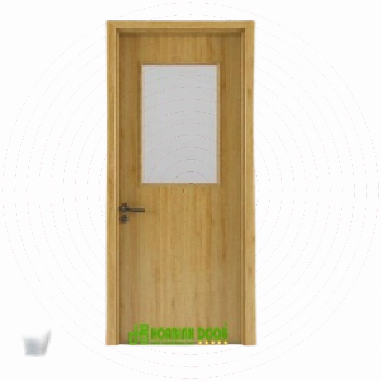 Cửa gỗ MDF phủ veneer KD.GLA bền đẹp sang trọng giá tốt 