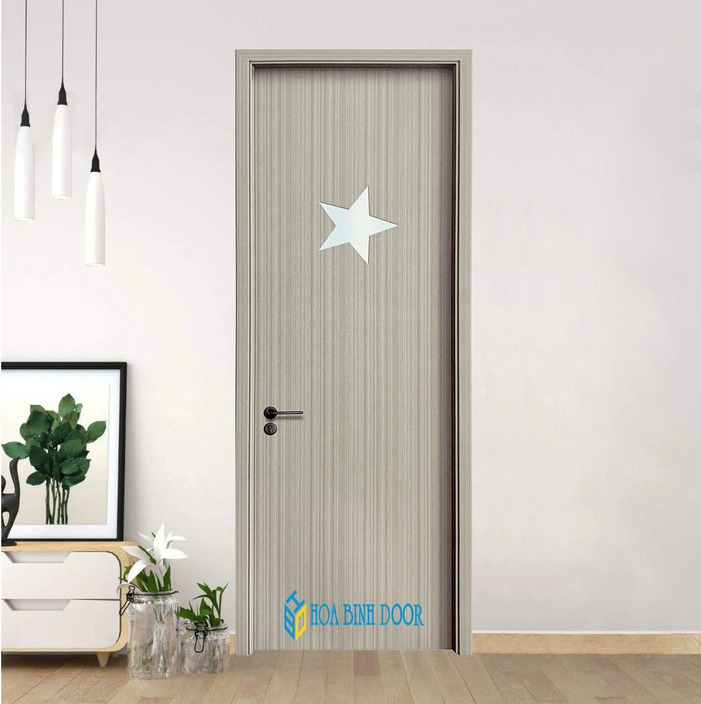 Cửa Gỗ Carbon 6038 Cao Cấp Bền Đẹp Giá Tốt
