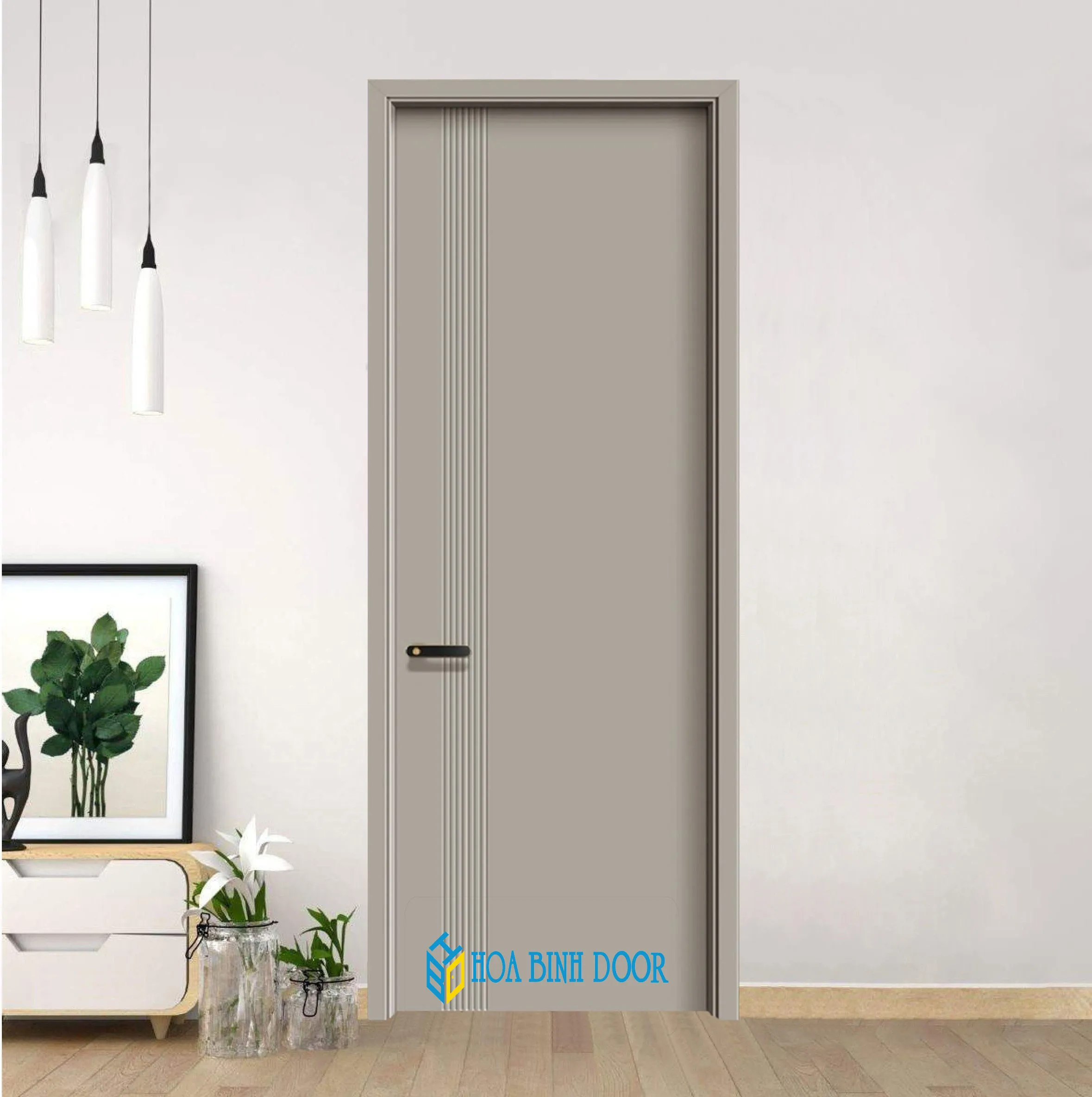Cửa Gỗ Carbon 3009 Tro Đá bền đẹp sang trọng giá tốt