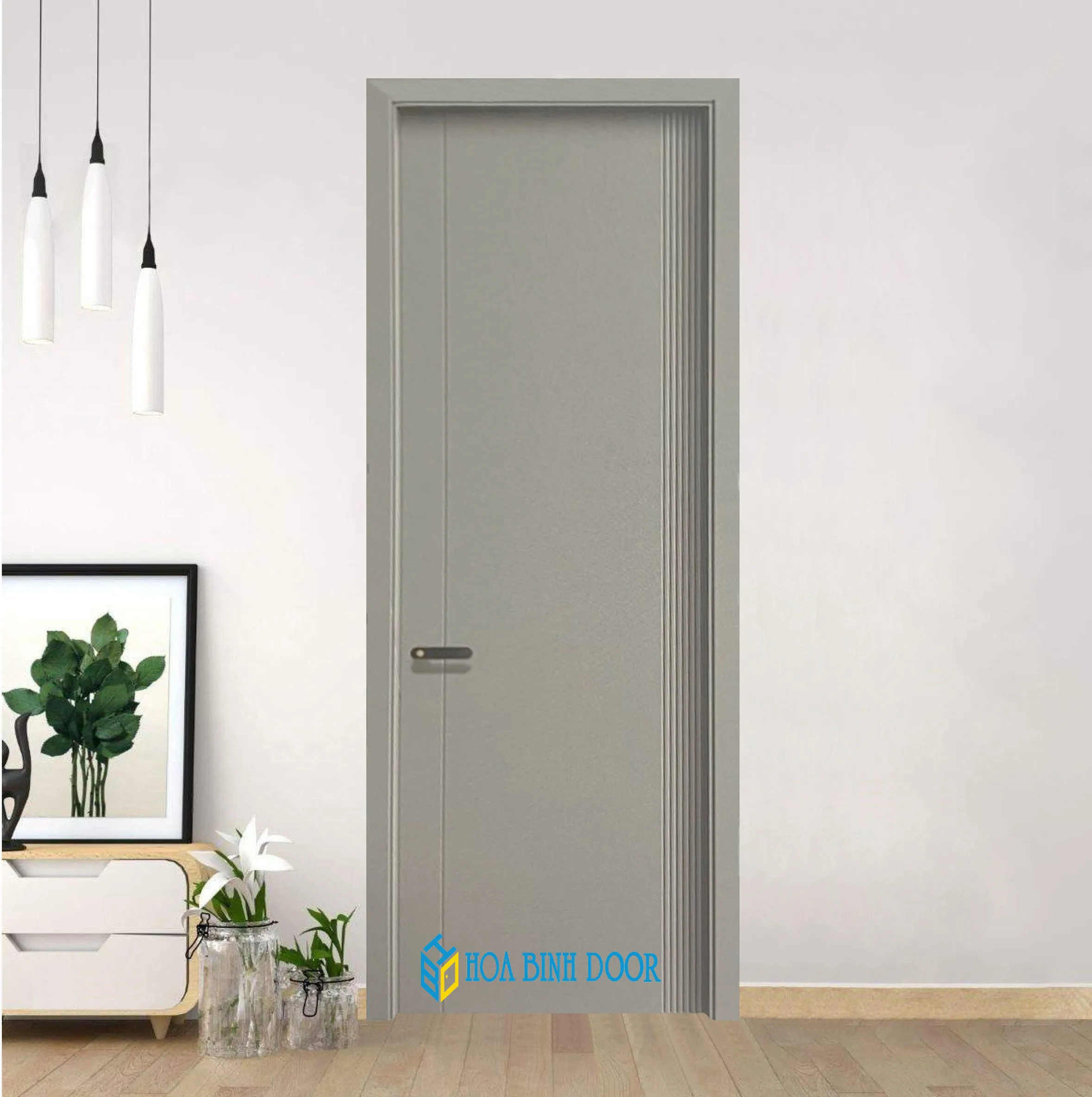 Cửa Gỗ Carbon 3007 Tro Đá Bền Đẹp Phong Cách Hiện Đại Giá Tốt